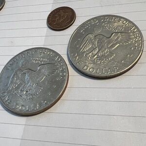 Eisenhower Dollar 1972 set of 2 coins